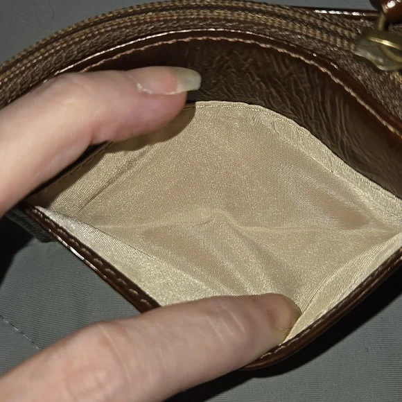 Coach Vintage Mini Skinny wallet with a keyring Dark Brown Leather - Picture 5 of 7